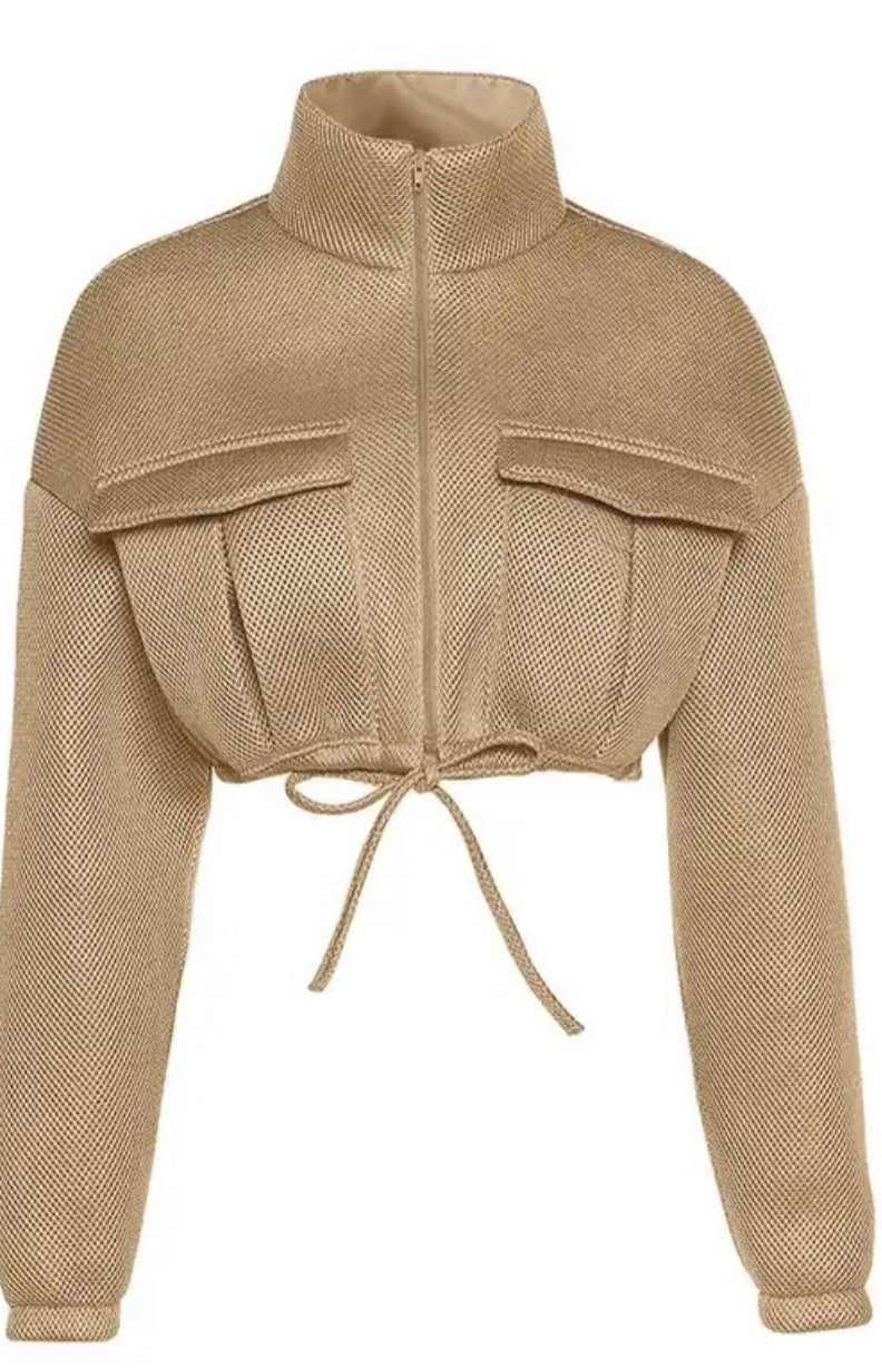 Metallic Crop Pullover