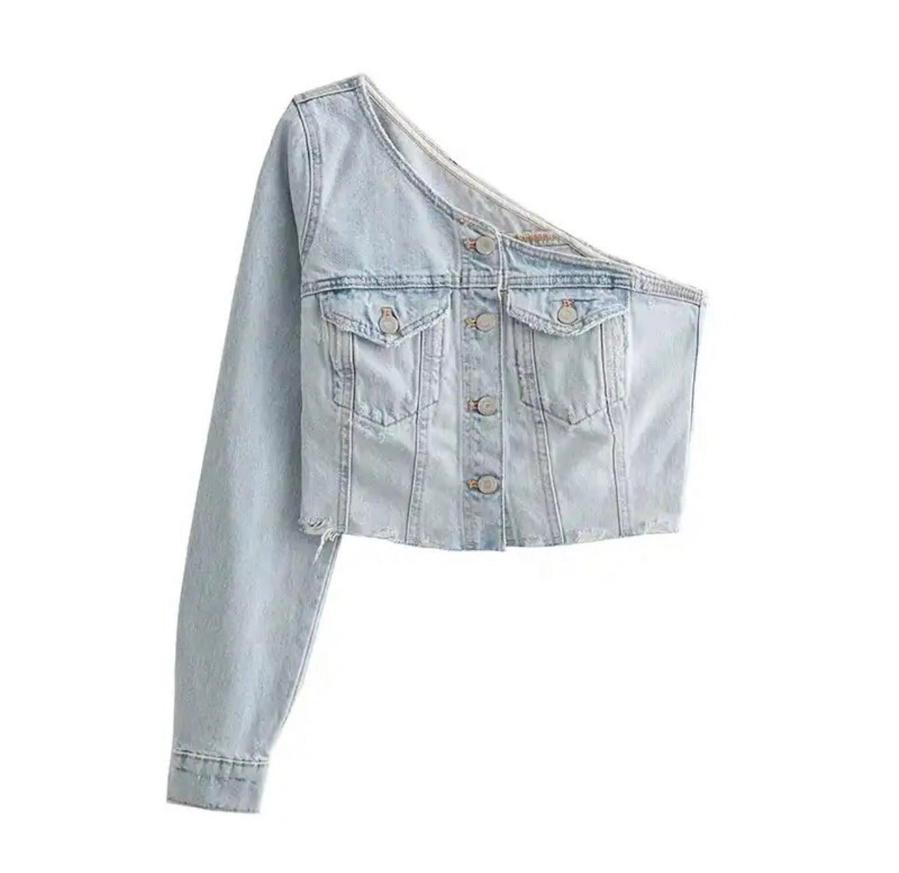 Asymmetrical Denim Jacket