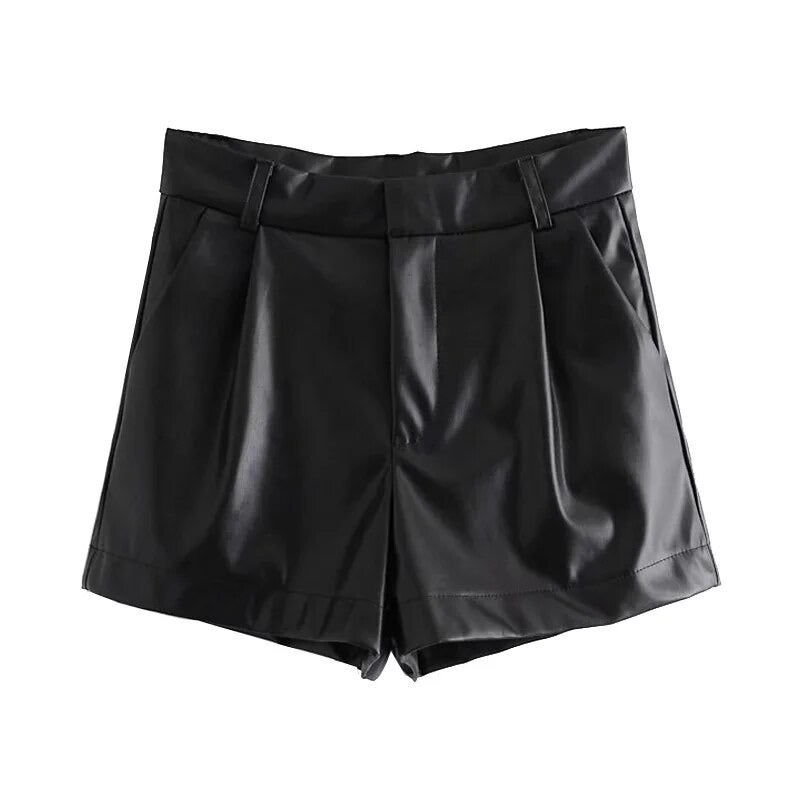 Vegan Leather Shorts