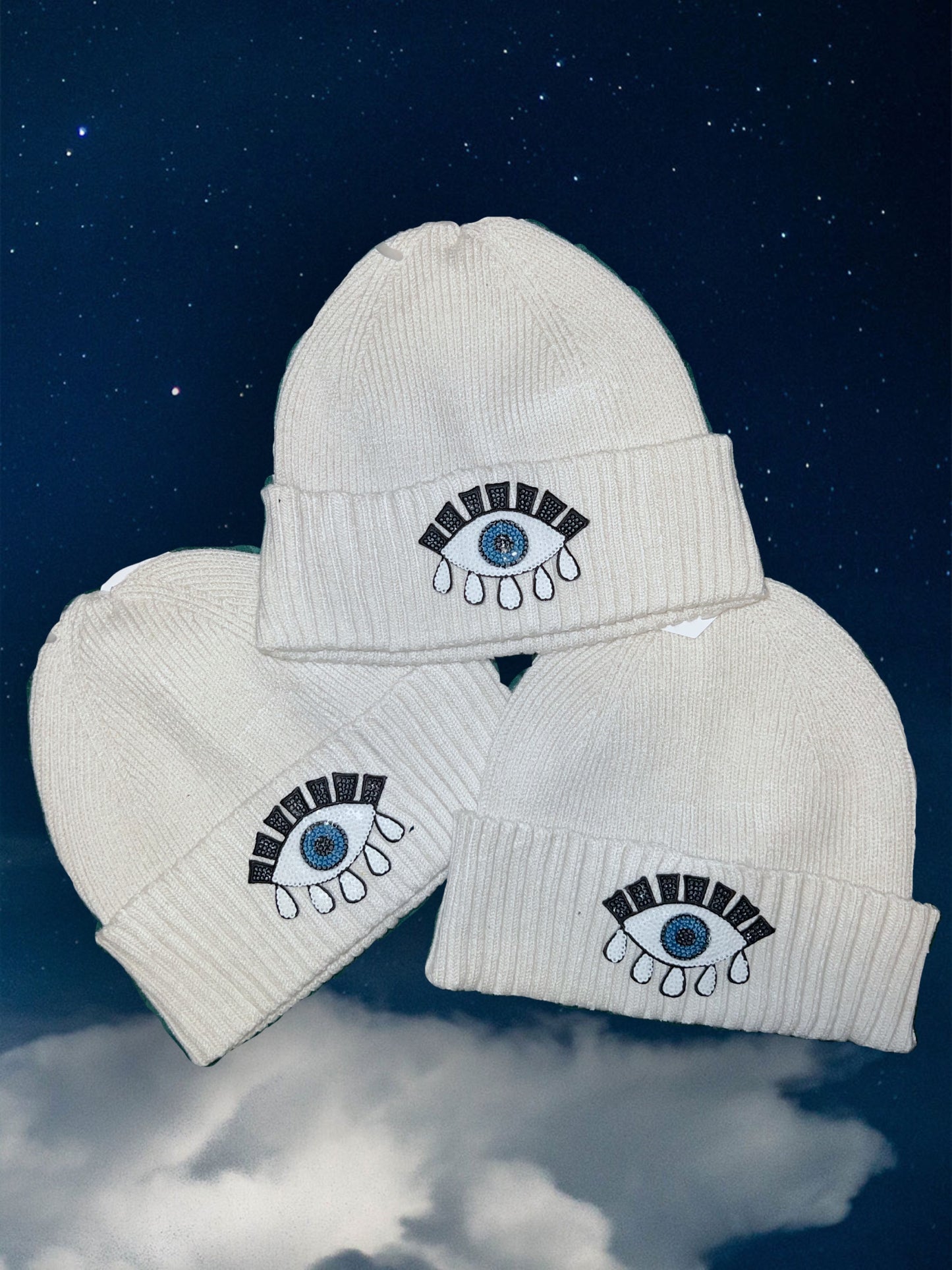 Bedazzled Evil Eye Beanie