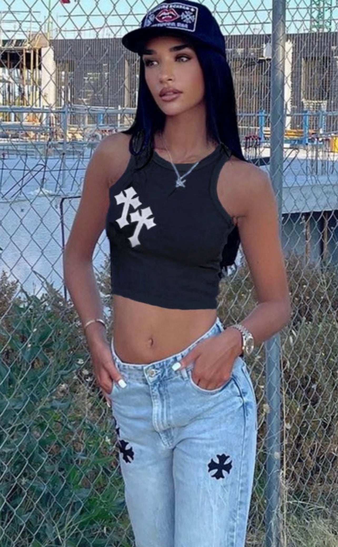 Double Cross Crop Top