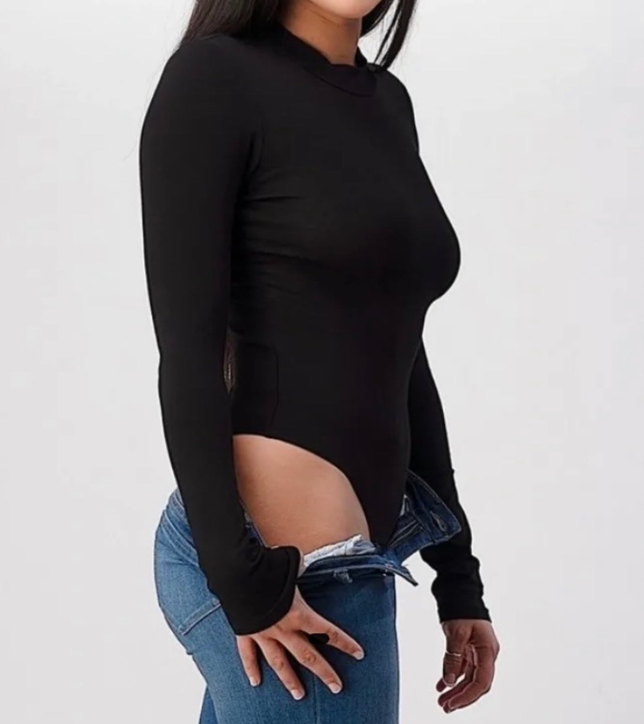 Solid Mock Neck Bodysuit