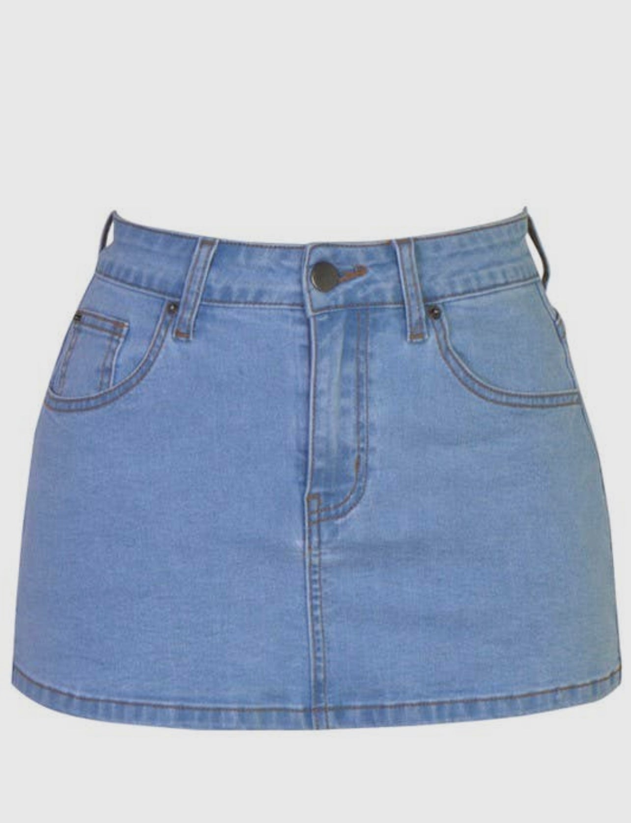 23 Fringed Denim Mini
