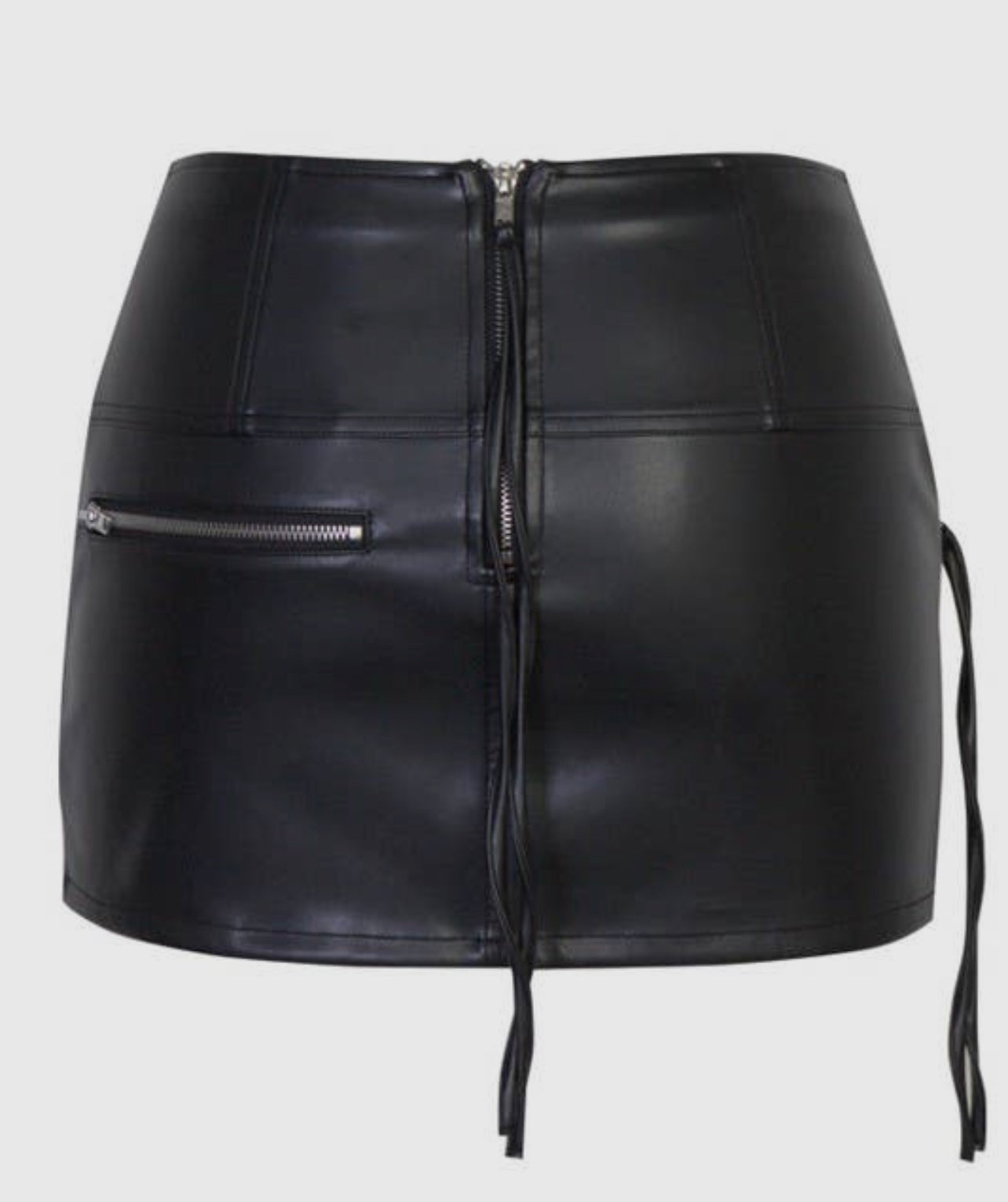 Vegan Leather Mini Heart Skirt