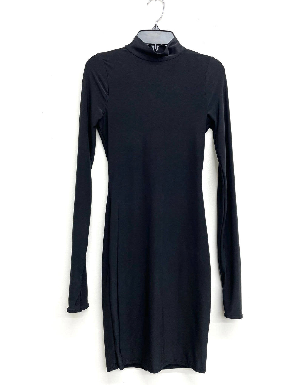 Solid Mock Neck Dress