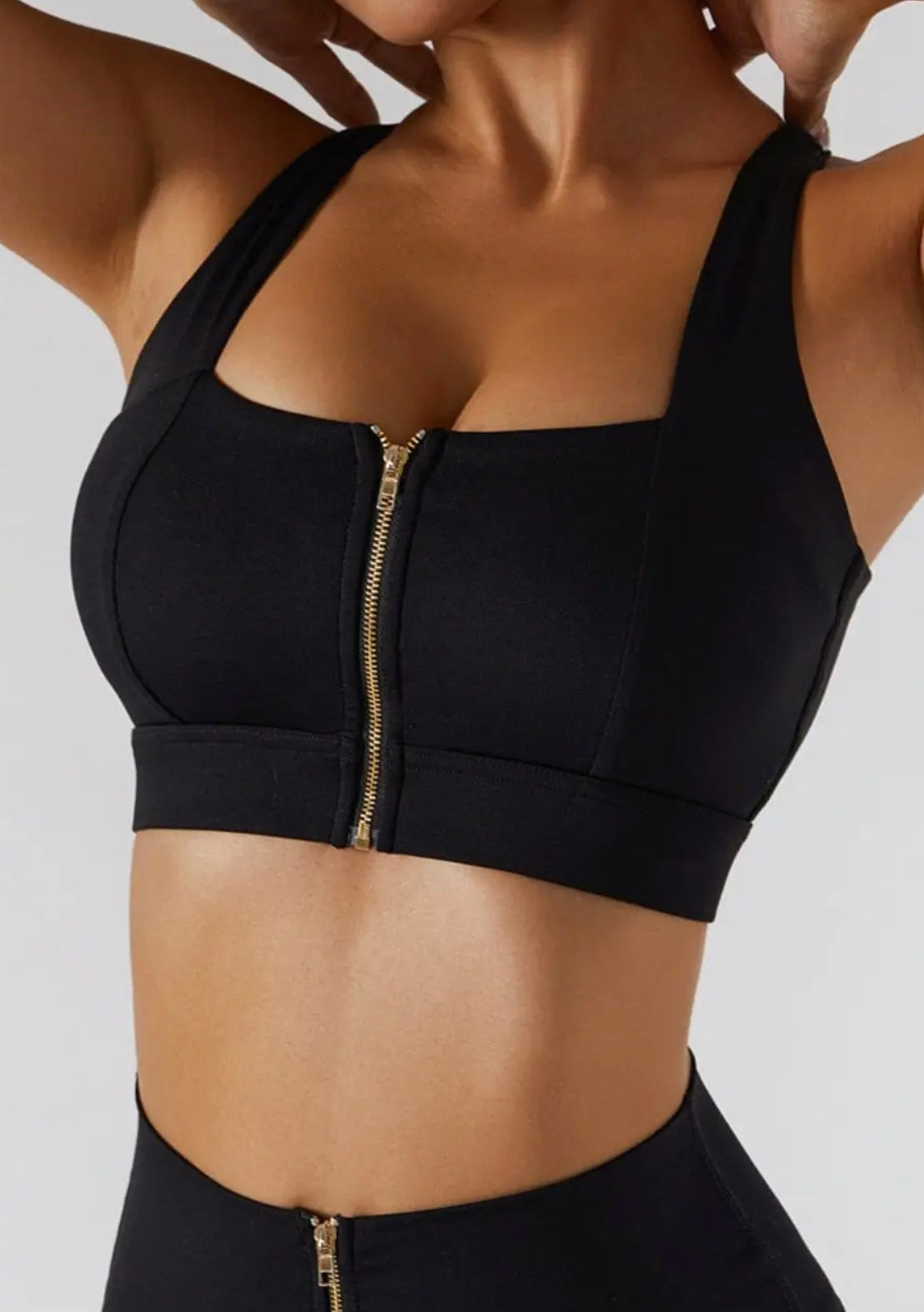 Zip Up Sports Bra