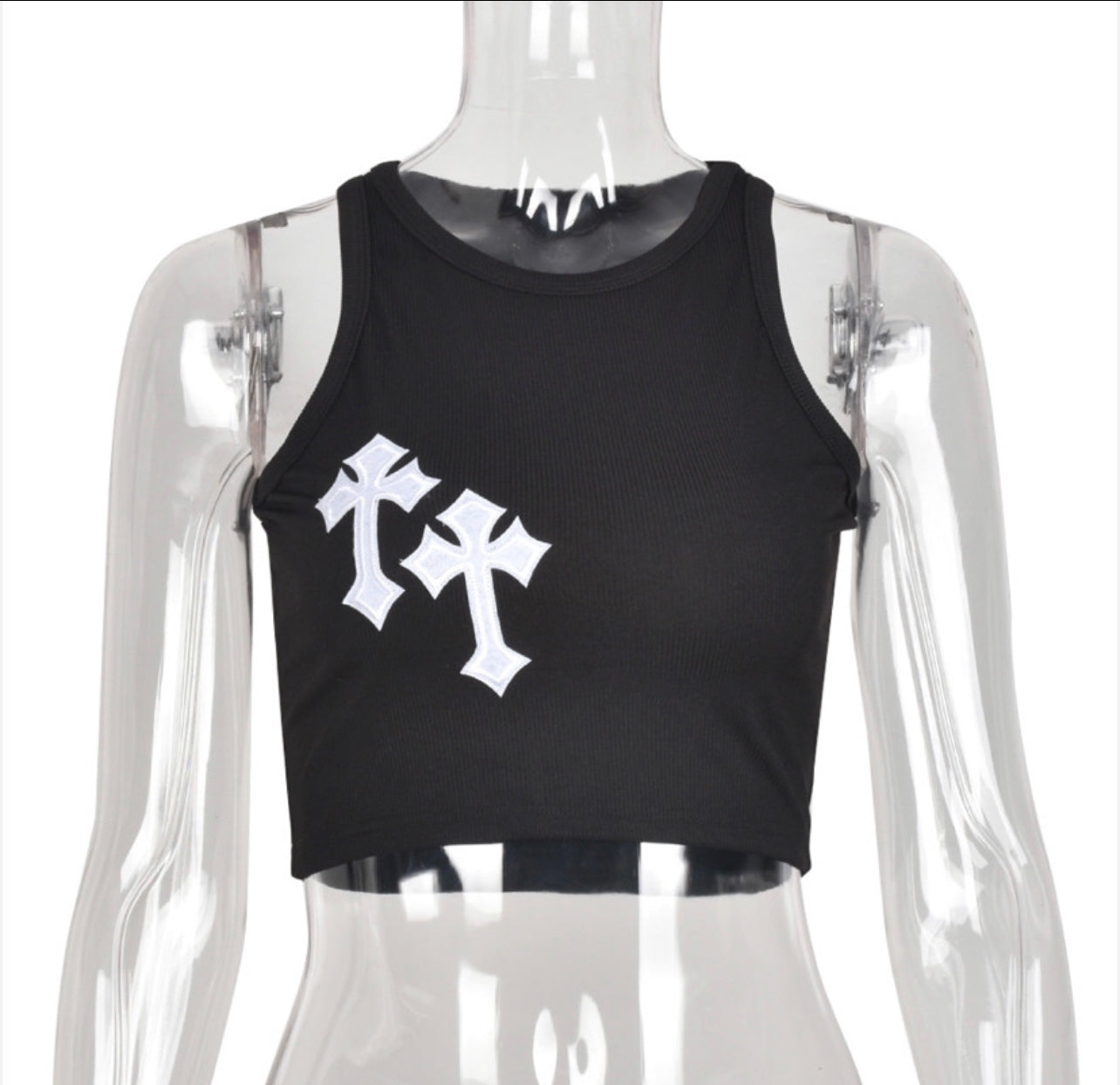 Double Cross Crop Top